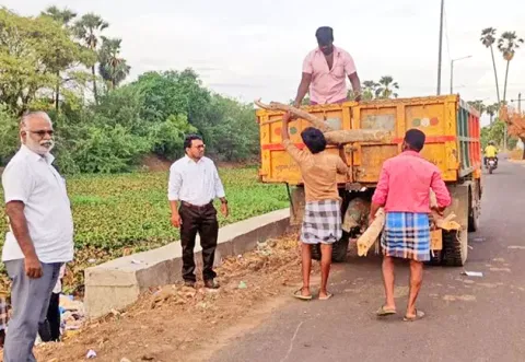 மேலப்பாளையம் கால்வாய் பகுதியில் குப்பை கொட்டியவர்களுக்கு அபராதம்