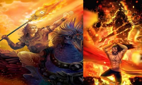 சூரபத்மனை அழிக்க சென்ற கந்தன்