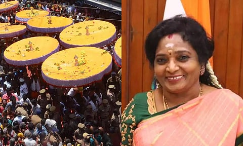 திருப்பதி திருக்குடை ஊர்வலம்: தெலுங்கானா கவர்னர் தமிழிசை சவுந்தரராஜன் தொடங்கி வைக்கிறார்