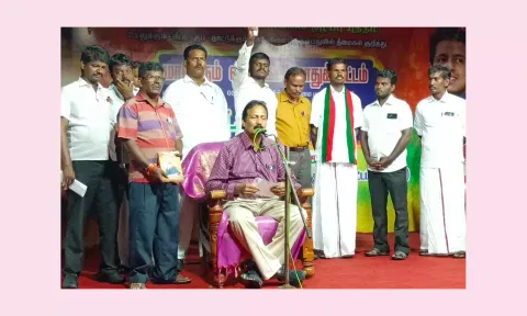 டாக்டர் கிருஷ்ணசாமி பேசியபோது எடுத்த படம்.