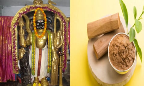 வீரபத்திரருக்கு சந்தனப்பொட்டு