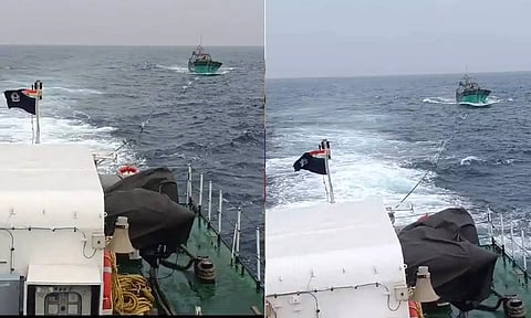 நடுக்கடலில் தத்தளித்த காசிமேடு மீனவர்கள் 9 பேரை மீட்ட கடலோர காவல் படையினர்