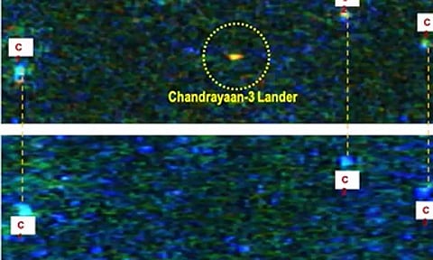 சந்திரயான்-3 லேண்டரை படம் பிடித்த சந்திரயான்- 2: புகைப்படத்தை வெளியிட்டது இஸ்ரோ