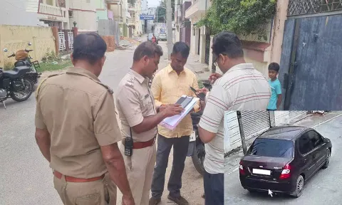 பட்ட பகலில் காரில் குடும்பத்துடன் வந்து ஆடுகள் திருட்டு