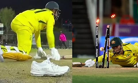 என்ன கொடுமை சார் இது.. ஷூவால் விக்கெட்டை இழந்த டேவிட் வார்னர்- வைரலாகும் வீடியோ