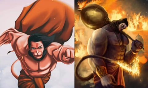 கடல் தாண்டி சென்று சீதையை கண்ட அனுமன்