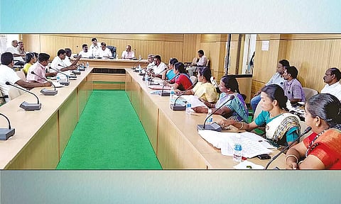 &nbsp;ஊராட்சி ஒன்றிய குழு கூட்டம் நடைபெற்ற காட்சி.&nbsp;&nbsp;