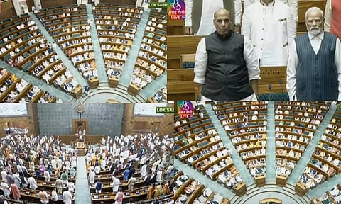 புதிய பாராளுமன்ற கட்டிடத்தில் சிறப்பு கூட்டத்தொடர் தொடங்கியது
