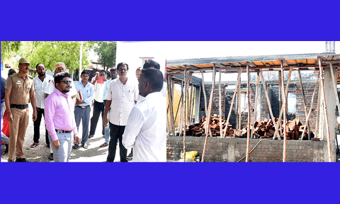 நென்மேனி ஊராட்சியில் கட்டப்பட்டு வரும் புதிய ஊராட்சி மன்ற அலுவலக கட்டுமான பணிகளை கலெக்டர் ஜெயசீலன் ஆய்வு செய்தார்.