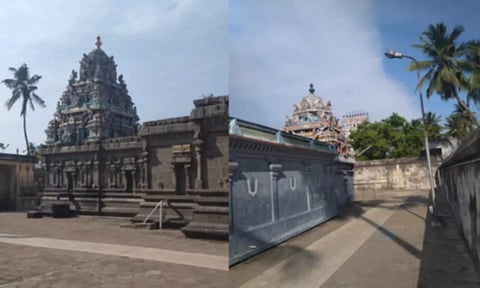 ஈரத்துணியுடன் 48 முறை பிரதட்சணம்