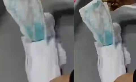 சானிடரி நாப்கினுக்குள் மறைத்து வைத்து ரூ.29 லட்சம் மதிப்புள்ள தங்கத்தை கடத்திவந்த திருப்பூர் பெண்