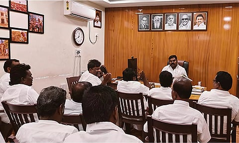 சங்கரன்கோவிலில் தி.மு.க. ஆலோசனை கூட்டம்- ராஜா எம்.எல்.ஏ. பங்கேற்பு