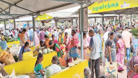 புரட்டாசி மாதத்தையொட்டி நாமக்கல் மெயின் ரோட்டில் உள்ள உழவர் சந்தைக்கு வழக்கை விட கூடுதலாக காய்கறிகள் மற்றும் பழங்களை விவசாயிகள் விற்பனைக்கு கொண்டு வந்திருந்தனர். இதனால் அதிகாலை முதலே சந்தையில் வியாபாரம் விறுவிறுப்பாக நடந்தது.&nbsp;