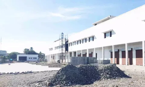 பயன்பாட்டுக்கு வரும் நிலையில் உள்ள பேருந்து நிலையத்தின் காட்சி.