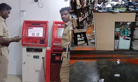 சங்கராபுரம் பஸ் நிலையத்தில் ஏ.டி.எம்.மில் கொள்ளை முயற்சி: 2 கடைகளில் ரூ.30 ஆயிரம் திருட்டு