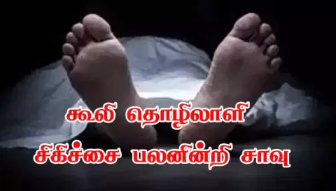 கிணற்றுக்குள் தவறி விழுந்தகூலி தொழிலாளி சிகிச்சை பலனின்றி சாவு