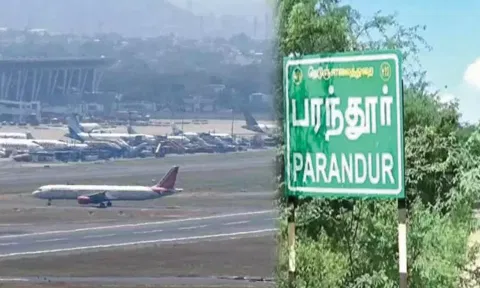 பரந்தூர் புதிய விமான நிலைய பகுதியில் ஆய்வு: ஐ.ஐ.டி. ஆய்வுக்குழு வருகைக்கு 13 கிராம மக்கள் எதிர்ப்பு