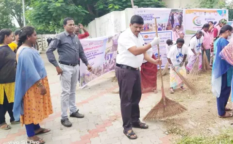 பெரம்பலூர் நகராட்சியில் தூய்மை பணி