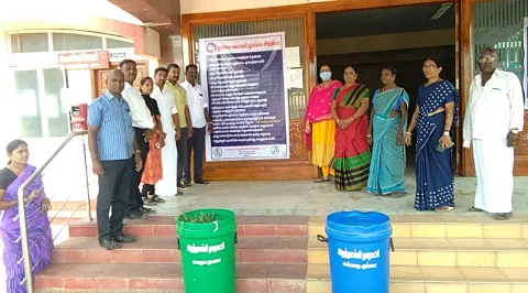 நீதிமன்ற வளாகத்தில் தூய்மை பணி
