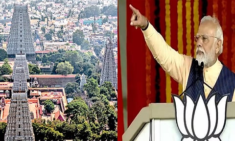 இந்து கோவில்களை திமுக அரசு நிர்வகிப்பதை காங்கிரஸ் தட்டி கேட்குமா? பிரதமர் கேள்வி