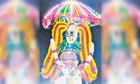 பூத வாகனத்தில் நாட்டு மடம் மாரியம்மன் எழுந்தருளி பக்தா்களுக்கு அருள்பாலித்தார்.
