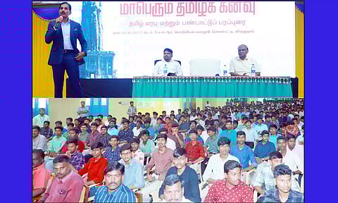 நிகழ்ச்சியில் முன்னாள் டி.ஜி.பி. சைலேந்திரபாபு ேபசினார்.