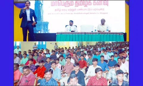நிகழ்ச்சியில் முன்னாள் டி.ஜி.பி. சைலேந்திரபாபு ேபசினார்.