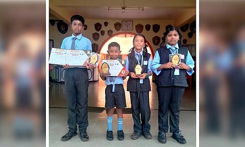மாவட்ட அளவிலான தனித்திறன் திருவிழாவில்  இலஞ்சி பாரத் மாண்டிசோரி பள்ளி மாணவர்கள் சாதனை