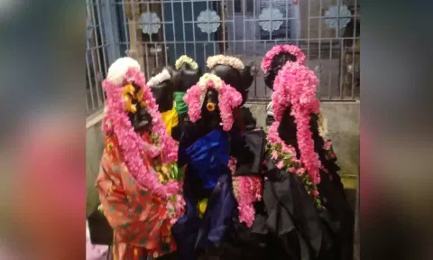 சிறப்பு பூஜை நடைபெற்றபோது எடுத்த படம்.