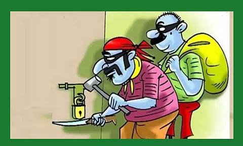 2 வீடுகளில் புகுந்து 19 பவுன் நகை கொள்ளை