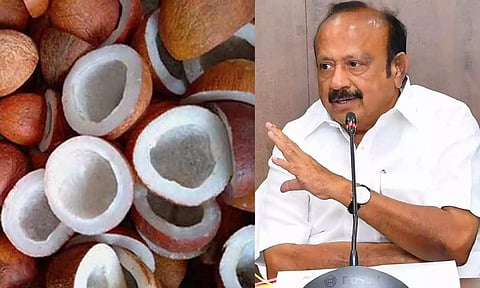 கொப்பரை தேங்காய் கொள்முதல் காலத்தை மத்திய அரசு நீட்டித்துள்ளது: அமைச்சர் எம்.ஆர்.கே.பன்னீர்செல்வம் அறிவிப்பு