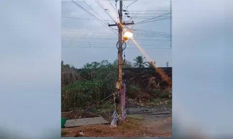தெரு மின் விளக்குகள் சீரமைப்பு செய்யப்பட்டதை படத்தில் காணலாம்.&nbsp;