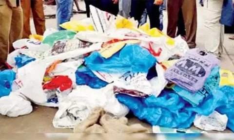 பிளாஸ்டிக் பொருட்கள் வைத்திருந்த 9 கடைகளுக்கு அபராதம்