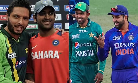 "களத்தில் வாள் எடுப்போம்: வெளியே தோள் கொடுப்போம்": இந்திய-பாக். வீரர்கள்