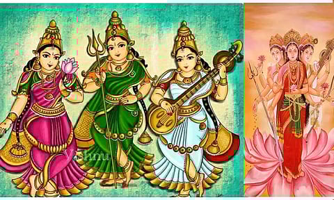 மனித குணங்களின் அடிப்படையில் அமைந்த முக்குண தேவியர்