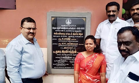 புதிய அங்கன்வாடி கட்டிடங்களை தென்காசி மாவட்ட கலெக்டர் ரவிச்சந்திரன் திறந்து வைத்தார்.&nbsp;