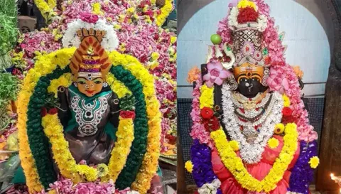 பரமத்திவேலூர் எல்லையம்மன், கோப்பணம் பாளையம் அங்காள பரமேஸ்வரி அம்மன் சிறப்பு அலங்காரத்தில் இருந்தபோது எடுத்த படம்.
