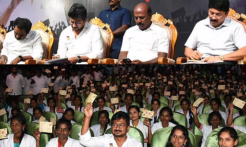 நீட் தேர்வுக்கு விலக்கு கோரி தி.மு.க. கையெழுத்து இயக்கத்தில் இதுவரை 8 லட்சம் பேர் கையெழுத்து