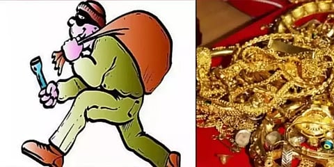 வீட்டின் கதவை உடைத்து நகைகள் கொள்ளை