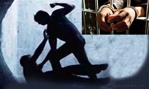 தொழிலாளியை தாக்கிய முதியவர் கைது