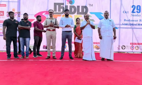 நம்ம தெரு நிகழ்ச்சியை அமைச்சர் சி.வே.கணேசன் தொடங்கி வைத்தார்.