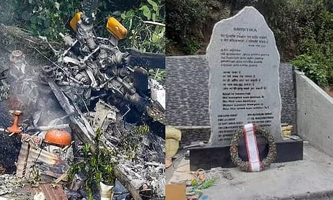 ஹெலிகாப்டர் விபத்தில் இறந்தவர்கள் நினைவாக நஞ்சப்பன்சத்திரத்தில் நினைவு சின்னம்