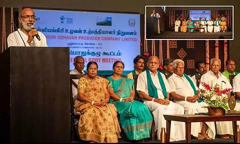 ஈஷாவில் வெள்ளியங்கிரி உழவன் உற்பத்தியாளர் நிறுவனத்தின் 10-ஆம் ஆண்டு பொதுக் குழு கூட்டம்- நூற்றுக்கணக்கான விவசாயிகள் பங்கேற்பு