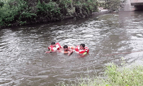 தீயணைப்பு துறை சார்பில் பேரிடர் மேலாண்மை ஒத்திகை நிகழ்ச்சி