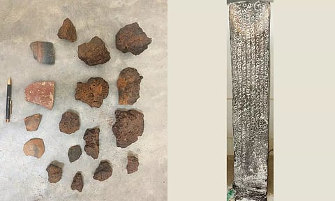 வல்லவன் கோட்டையில் பல ஆய்வில் கண்டுபிடிக்கப்பட்ட பொருட்கள்.