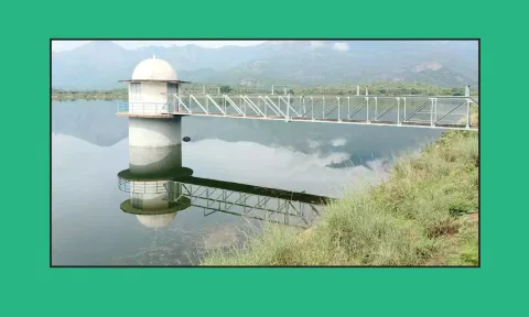 6-வது மைல் நீர்தேக்கத்தின் தற்போதைய நிலை.