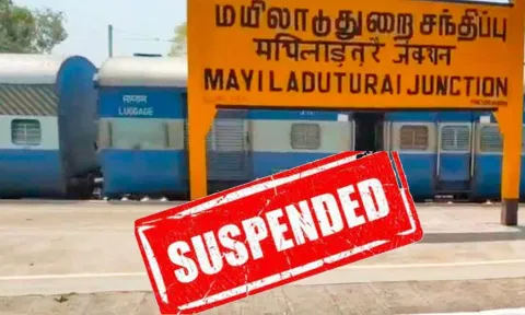 மயிலாடுதுறை ரெயில் நிலைய மேலாளர் 'சஸ்பெண்டு'