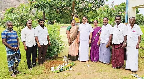 சிவகிரி அருகே  திட்டப்பணிக்கான பூமி பூஜை