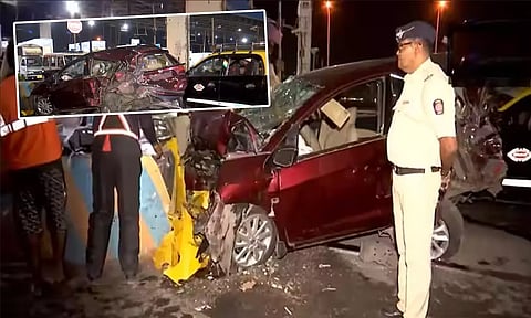 மும்பையில் சினிமாவை மிஞ்சும் விபத்து: சுங்கசாவடியில் 6 கார்கள் மோதியதில் 3 பேர் பலி