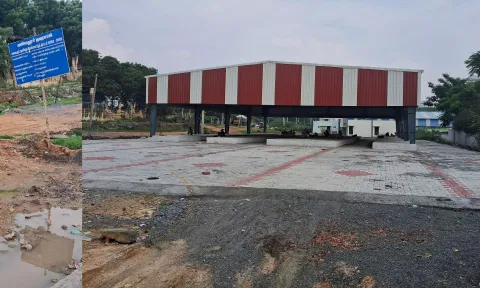 திறப்பதற்கு முன்பே மதுபான பாராக மாறிப்போன வாரச்சந்தை
